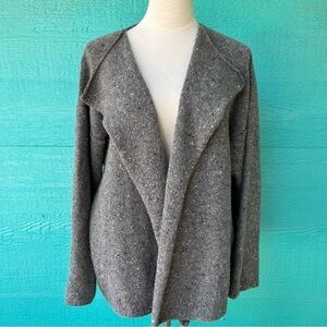 ESKANDAR CASHMERE MERINO WOOL TEXTURED LAGENLOOK MINIMALIST CARDIGAN ONE…
